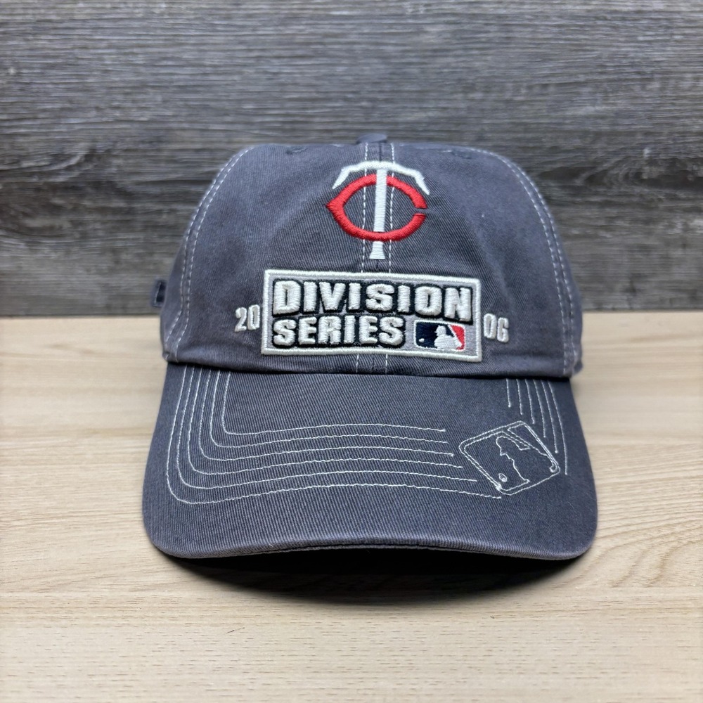 Minnesota Twins Hat Cap Strap Back One Size Gray Baseball Twins Enterprise 2006